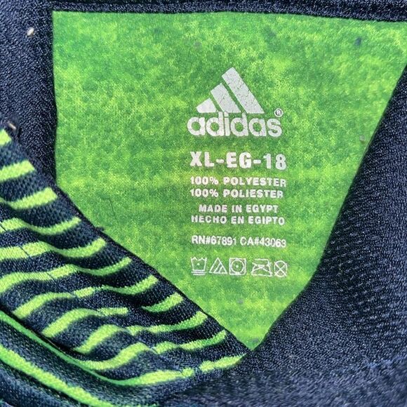 Adidas Green/Blue Digital Camo Hooded Hoodie Sweatshirt XL Youth Kids Seahawks - Picture 4 of 5